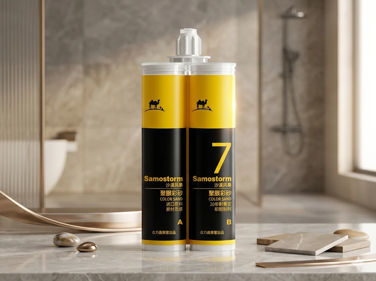 聚脲哑光美缝剂瓶身与户外效果